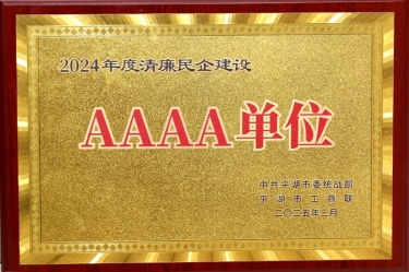 喜报！918.com纸业荣获平湖市2024年度清廉民营企业建设AAAA级单元称号